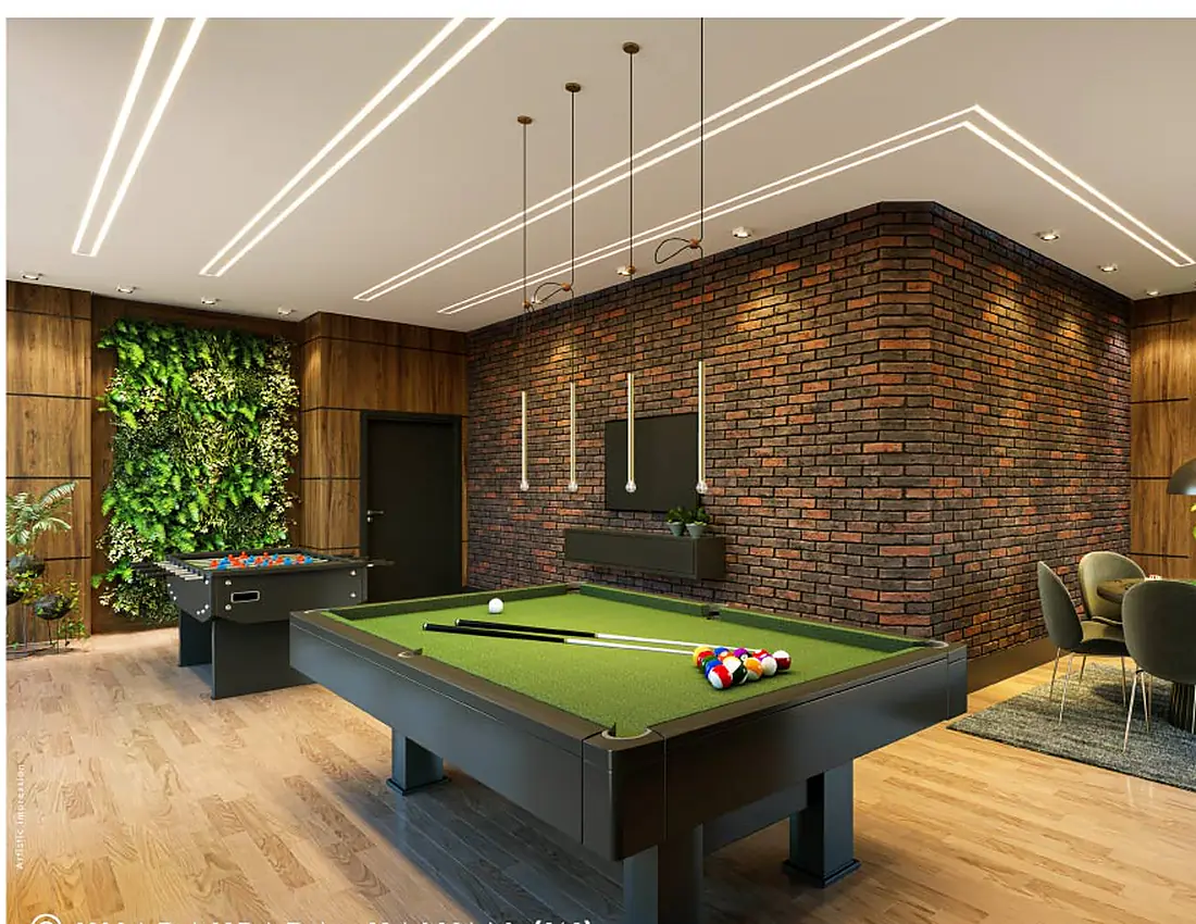 Artistic impression of the indoor games area at Shelar Supremus