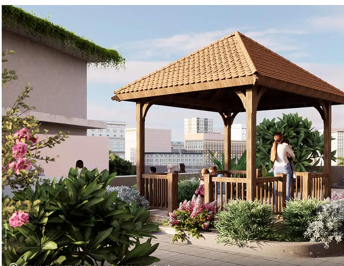 Artistic impression of the garden gazebo at Shelar Supremus, Beturkar Pada